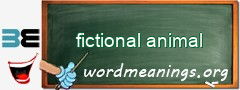 WordMeaning blackboard for fictional animal